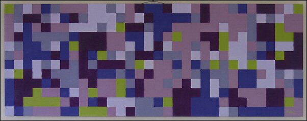 Pixels violet-vert