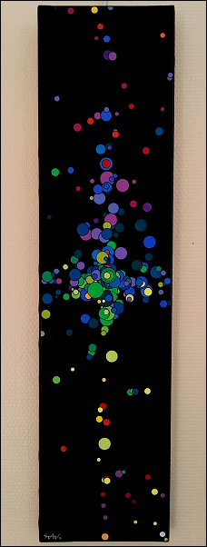 Acrylique et encre de Chine sur toile 20x80 cm